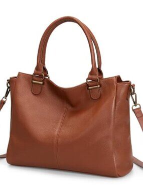 Genuine Leather Tote Satchel Handbag RFID Blocking